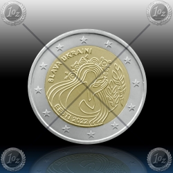 2 EVRO ESTONIJA 2022 "Slava Ukrajini" UNC
